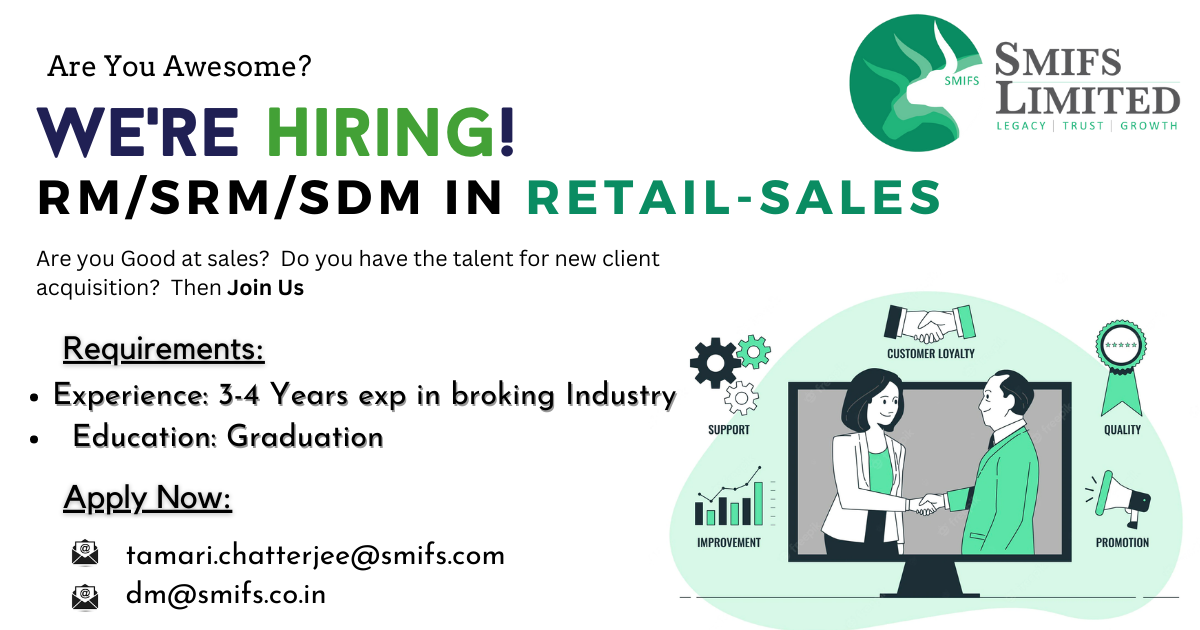 RM-SRM-SDM in Retail-sales job vacancy in stock broking company - SMIFS Limited