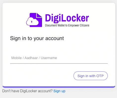 opening demat account using digilocker digilocker step 1