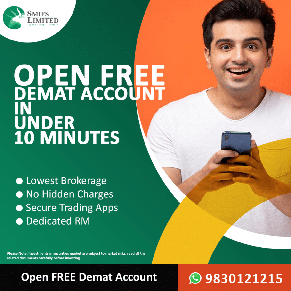 Open Free Demat & Trading Account with SMIFS Limited - - sebi registered stock brokers in kolkata,